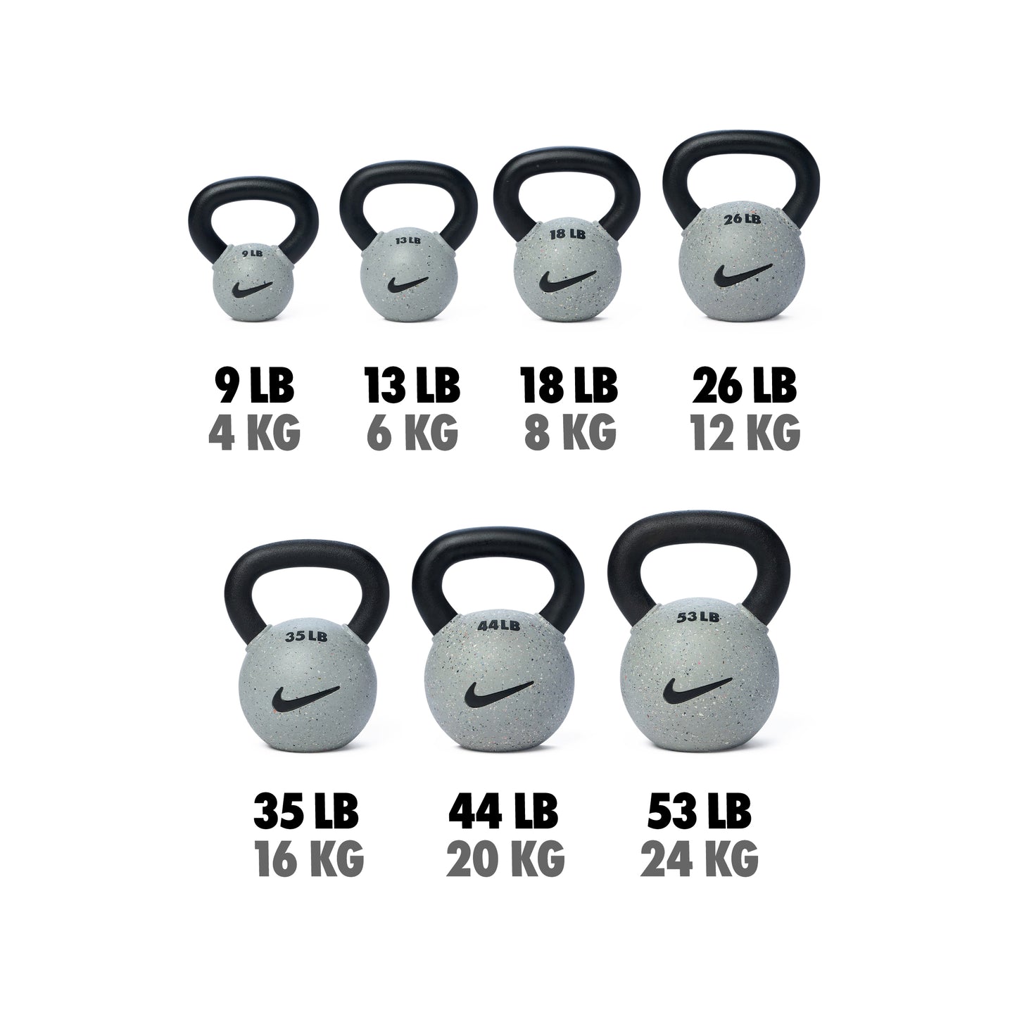 Nike Rubber Coated Kettlebell - Wolf Grey Particle